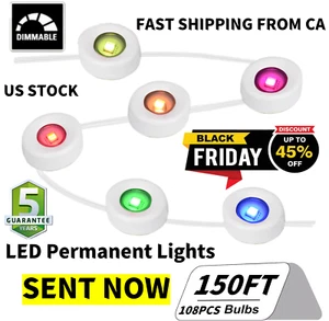 Permanent Outdoor Lights for House, 150ft with 108 LEDs Waterproof Eaves Lights - Picture 1 of 23