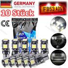 10x LED T10 5-SMD Lampe weiß CANBUS Innenraumbeleuchtung Glassockel Licht 12V DE