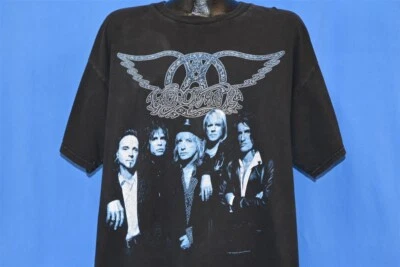 vintage 90s AEROSMITH NINE LIVES ALBUM WORLD TOUR 1997 HARD ROCK t-shirt XL Foto 1 de 4