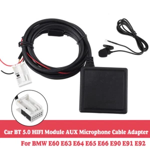 AUX Musik Audio Kabel Adapter Bluetooth Modul + Mikrofon für BMW 1/3/5/6/7er - Bild 1 von 8