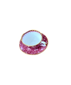 Vintage Spode Copeland England Miniature Tea/Cup & Saucer Pink Floral - Picture 1 of 3
