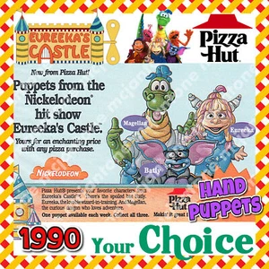 Pizza Hut 1990 EUREEKA'S CASTLE Nickelodeon EUREEKA Handpuppe IHR Spielzeug WAHL - Bild 1 von 21