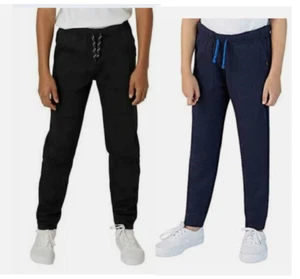 LEE BOYS 2 PACK RUGGED KNEE JOGGERS(BLACK/NAVY M 10/12)NWT - Picture 1 of 3