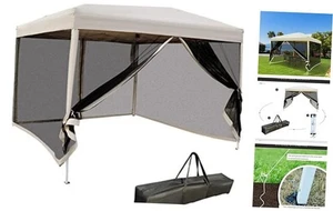 210D Oxford 10' x 10' Pop Up Baldachin Zelt mit Netz, Sofort Bildschirm Raum - Bild 1 von 7