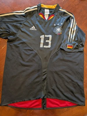 Camiseta de futebol Adidas XL vintage Alemanha 2004-06 Ballack #13 Away - Imagem 1 de 4