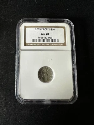 2003 $10 Statue of Liberty NGC MS70 - $10 Platinum Eagles - Image 1 of 2