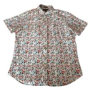 Camicia Banana Republic lino slim fit bottoni maniche corte tasca anteriore taglia L - Foto 1 di 10