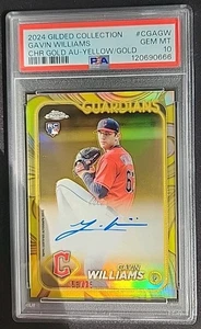 Gavin Williams 2024 Topps Gilded Yellow Gold On-Card Auto #59/75 PSA 10 - Picture 1 of 2
