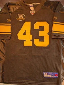 NFL Reebok Authentic Pittsburgh Steelers Troy Polamalu 75th Season Jersey, Sz 48 - Picture 1 of 4