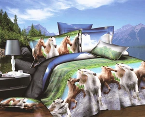 Brand New King Size Bed Quilt/Doona Cover 5 Pieces Set. AQ259p - Picture 1 of 3
