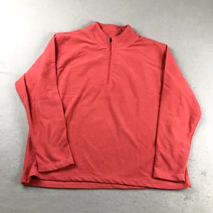 Cabelas Sweatshirt Mens 2XL Regular Peach Fleece 1/4 Zip Long Sleeves Pullover - Picture 1 of 9