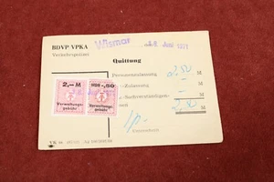 Quittung Verkehrspolizei Personenzulassung 1971 Wismar, X273.1#77 - Picture 1 of 2