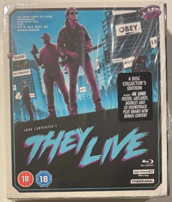 NO 4K USED EXCELLENT They Live REGION B Blu Ray StudioCanal Roddy Piper NO 4K - Image 1 of 4