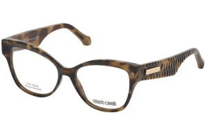 Roberto Cavalli NIEVOLE RC5080 055 Havana Over Size Eyeglasses 53-16-140 Cat Eye - Picture 1 of 4