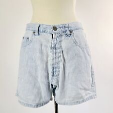 Vintage 90s Lee Dungarees Women's Hickory Striped Denim Mom Shorts USA Made S/M