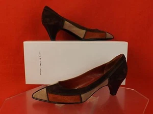 NUEVO EN CAJA BOMBAS MARC BY MARC JACOBS MARRÓN BRONCEADO GAMUZA ÓXIDO CON DETALLES CREMALLERA 39 $399 - Imagen 1 de 11