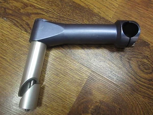 NOS VINTAGE RINGLE 1 1/8" X 130 X 25.4 QUILL STEM BLUE-ISH GRAY ANODIZED - Picture 1 of 3