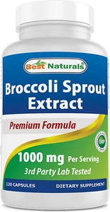 Best Naturals Broccoli Sprouts Extract, 1000 Mg, 120 Count Item Package Quant... - Picture 1 of 12