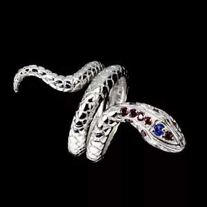 Valentín 925 Anillo de Plata Redondo Tanzanita Rodolita Zafiro Gema Tamaño 7.5 - Imagen 1 de 14