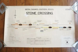 Caja de Señalización Original Cruce de Piedra Plano Ferroviario Diagrama Mapa - Imagen 1 de 6