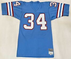 Vintage Sand Knit NFL Houston Oilers #34 Football Jersey S Blue USA Screen