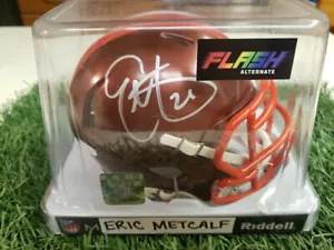 Eric Metcalf Autographed Cleveland Browns Flash Mini Helmet JSA COA - Picture 1 of 2