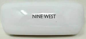 Nine West White Patent Leather Sunglasses Black Felt Hard Case Sunglass - Picture 1 of 3
