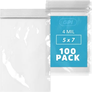 Sacchetti resistenti con zip 5x7 - numero 100, sacchetti trasparenti richiudibili - Foto 1 di 6