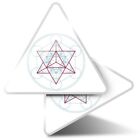 2 x Dreieck Aufkleber 7,5 cm - Geometrischer Stern Ritual Esoterik #10555