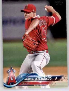 2018 Topps Series 1 Garrett Richards Base Card MLB PWE Set Break Angels #19 - Picture 1 of 2