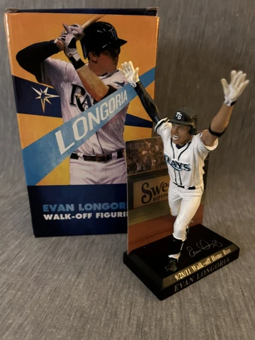 Tampa Bay Rays Evan Longoria Game 162 Walk off Figurine New in Box Cover