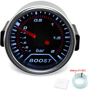 2" 52mm Universal Car LED Vacuum Pressure Racing Pointer Bar Turbo Boost Gauge - Picture 1 of 12