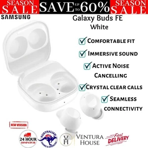 Samsung Galaxy Buds FE Headphones Noise Cancelling Wireless Earbuds Audio White - Picture 1 of 12