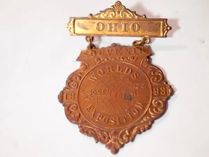 1893 Ohio World's Columbian Exposition Souvenir Pin Anstecker - Bild 1 von 2