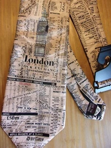 Neck Ties Men All Silk "London Stock Exchange" Made In USA Handmade - Picture 1 of 6