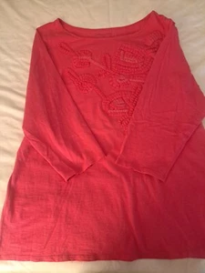 Coldwater Creek Damen T-Shirt, 1X, rosa, 3/4 Arm, 28" L x 24" W - Bild 1 von 6