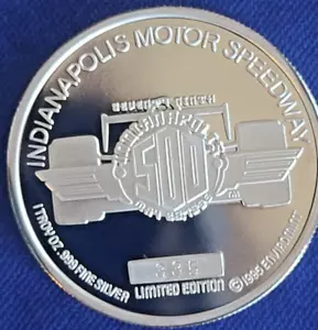 1995 ndianapolis 500 Silver 1oz .999 Anniversary #335 LIMITED EDITION - Picture 1 of 10