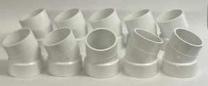 Nibco 4" 4808-2 22-1/2 FTG Elbow SPG x Hub PVC K079630 10 Pack - Picture 1 of 8