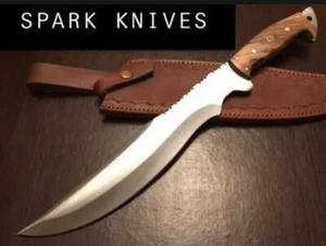 17 Zoll MASSGESCHNEIDERT HANDGEFERTIGT D2 STAHL RAUBTIERJAGD FESTE KLINGE BOWIE MESSER MIT Hülle - Bild 1 von 1