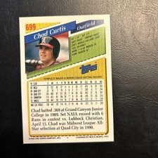 Cns 1993 Topps Gold #699, Chad Curtis, California Angels