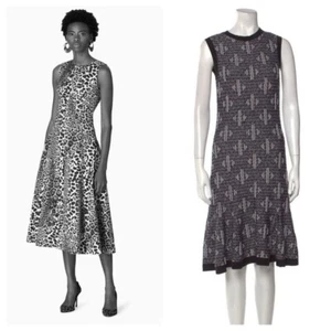 Abito donna Carolina Herrera linea A disegno geometrico senza maniche taglia small nuovo con etichette MC - Foto 1 di 10