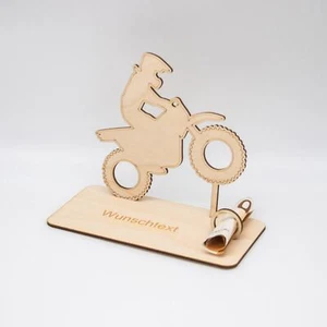 Geldgeschenk Motocross - aus Holz personalisiert - Bild 1 von 1