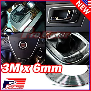 6mm 3M Chrome Molding Trim Interior Exterior Guard Window Side Door Strip Roof P - Picture 1 of 1