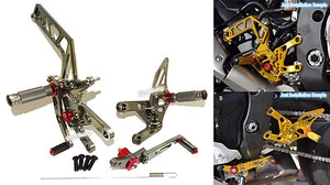 Arashi Adjustable Rearset Footrest Gray  For 2015-2017 YAMAHA YZF R1 R1M R1S - Picture 1 of 12