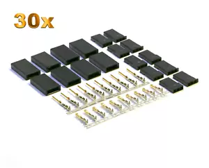 30 Paar Servostecker Buchse kompatibel zu Futaba Empfänger Crimp Set Pins JST-SH - Bild 1 von 10