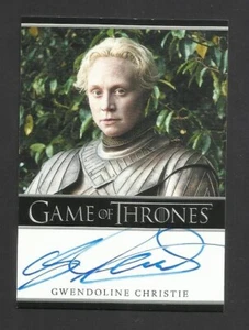 GAME OF THRONES GWENDOLINE CHRISTIE BRIENNE OF TARTH SIGNED AUTOGRAPH CARD 2012 - Picture 1 of 2