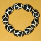 Himalaya tibétain perles DZI vieille agate perles de longévité bracelet amulette corde à main