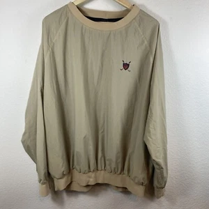 Polo Ralph Lauren Men’s XL Pullover Windbreaker Beige Crewneck Logo Pockets - Picture 1 of 11