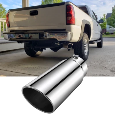 Punta de escape recta para Chevrolet Silverado 1500 2500 5" entrada 6" salida 15" L Foto 1 de 4