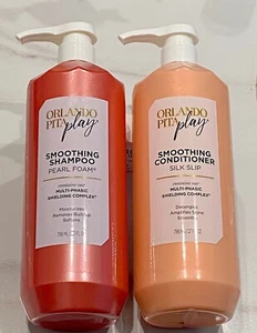 2 Pc Set ORLANDO PITA PLAY Jumbo Size Smoothing Shampoo & Conditioner 27oz New - Picture 1 of 9